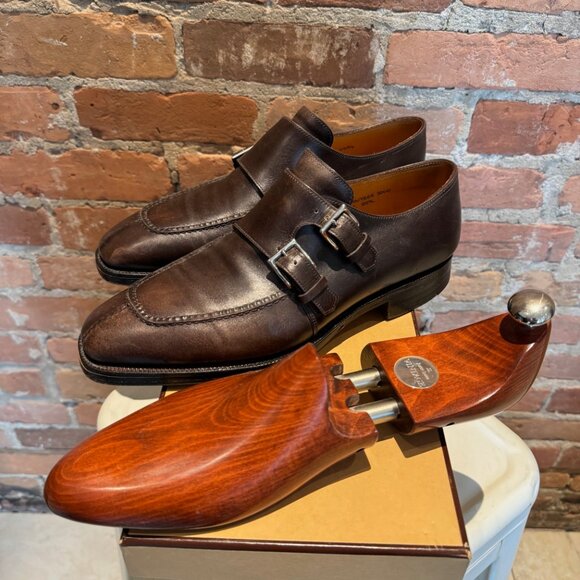 John Lobb The Millennial Double Monk Strap Shoes – Burnt Almond Calf - Picture 5 of 6